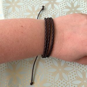 Hand Made Boho Leather Adjustable Bracelet.